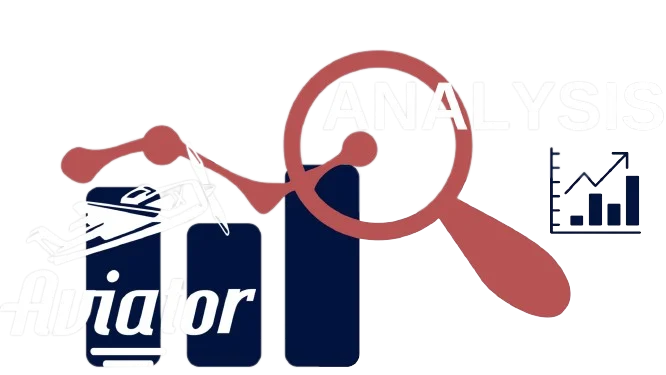 Aviator game logo with inscription of data analysis