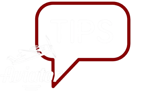 Aviator game logo with inscription of tips