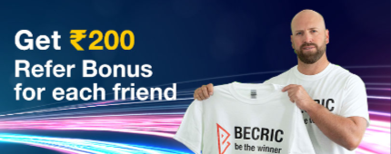 Get ₹200 refer bonus for each friend becric
