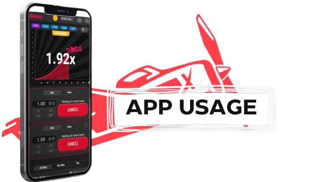 a cell phone with a red plane and prescription app usage